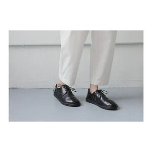 Sz 38.5/ 7.5 US Women's Marsell Gomme Sanscripa Black Leather Derby Shoes VGUC